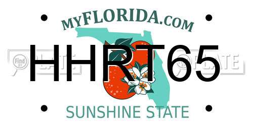 HHRT65 Florida License Plate