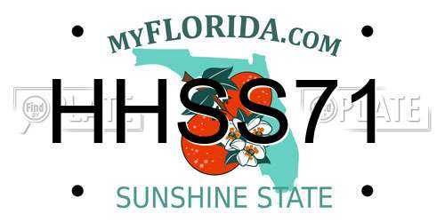 HHSS71 Florida License Plate