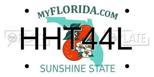 HHT44L Florida License Plate