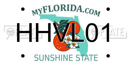 HHVL01 Florida License Plate