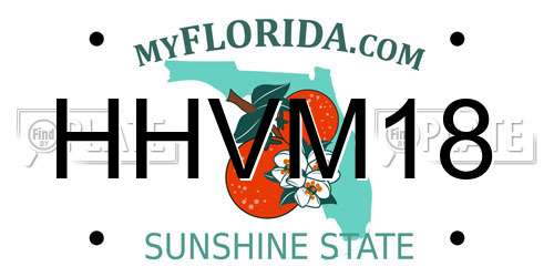 HHVM18 Florida License Plate