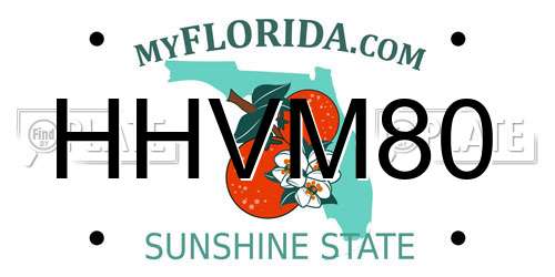HHVM80 Florida License Plate