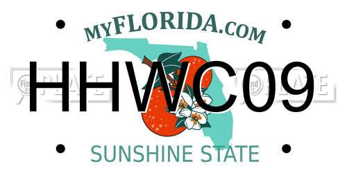 HHWC09 Florida License Plate