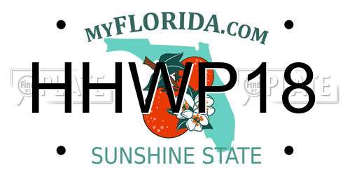 HHWP18 Florida License Plate