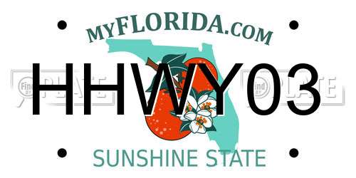 HHWY03 Florida License Plate
