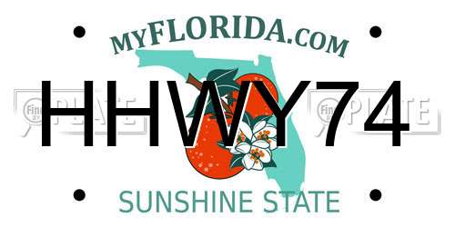 HHWY74 Florida License Plate