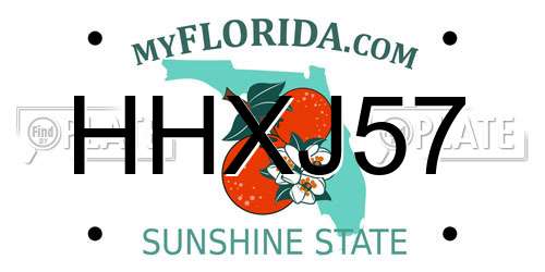 HHXJ57 Florida License Plate