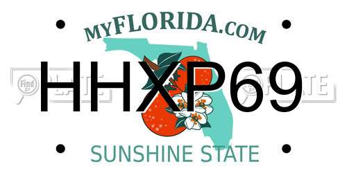 HHXP69 Florida License Plate