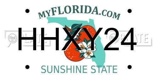HHXY24 Florida License Plate