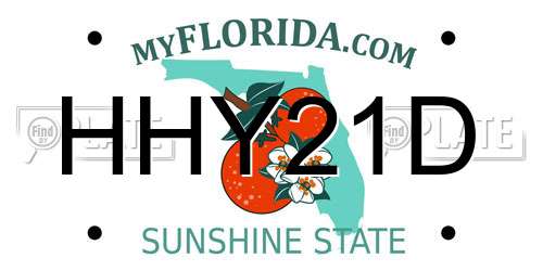 HHY21D Florida License Plate