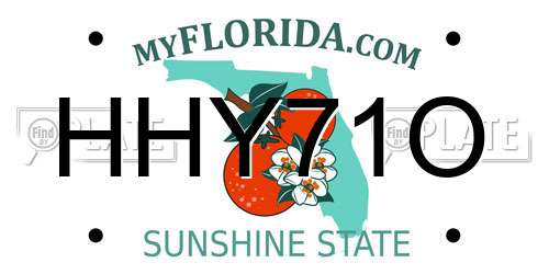 HHY71O Florida License Plate