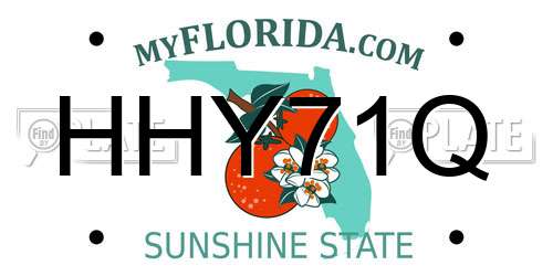 HHY71Q Florida License Plate