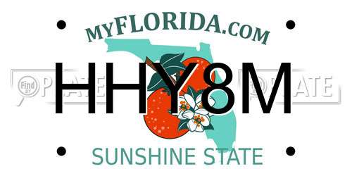 HHY8M Florida License Plate