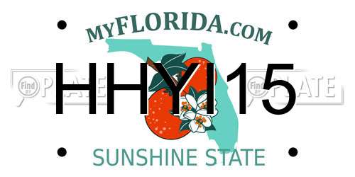 HHYI15 Florida License Plate