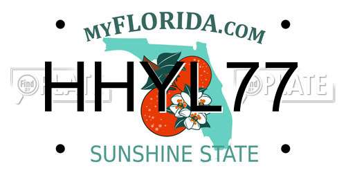 HHYL77 Florida License Plate