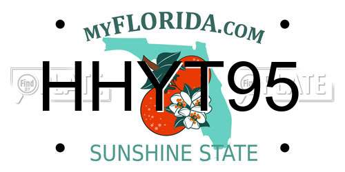 HHYT95 Florida License Plate