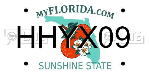 HHYX09 Florida License Plate