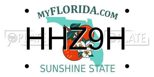 HHZ9H Florida License Plate