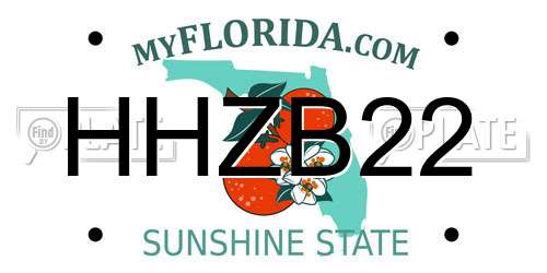 HHZB22 Florida License Plate