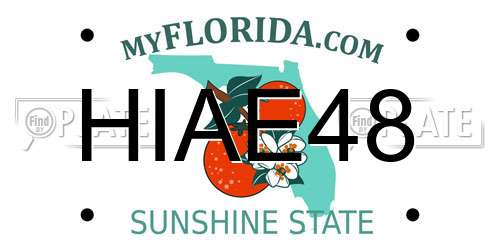 HIAE48 Florida License Plate