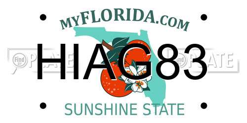 HIAG83 Florida License Plate