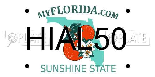 HIAL50 Florida License Plate