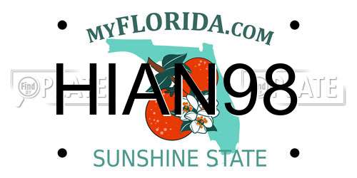 HIAN98 Florida License Plate