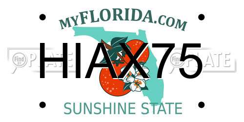 HIAX75 Florida License Plate