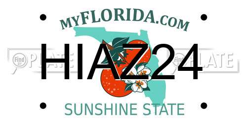 HIAZ24 Florida License Plate