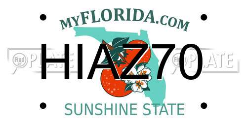 HIAZ70 Florida License Plate