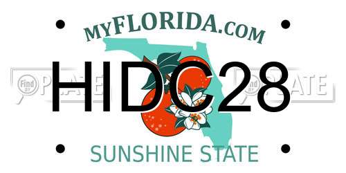 HIDC28 Florida License Plate