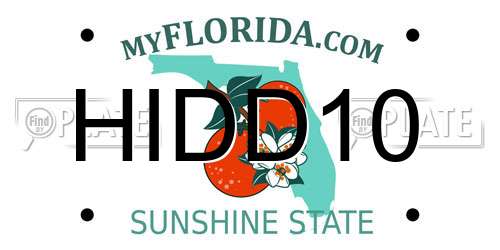 HIDD10 Florida License Plate