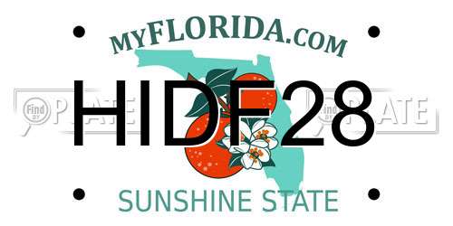 HIDF28 Florida License Plate