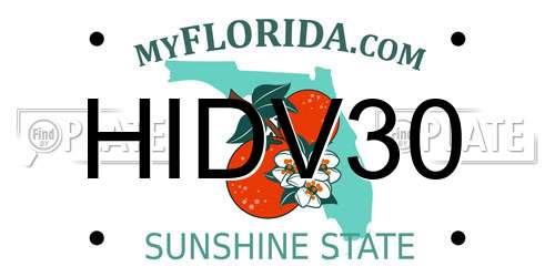 HIDV30 Florida License Plate