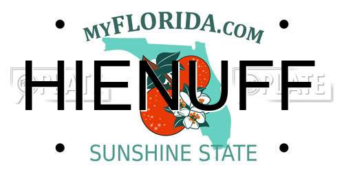 HIENUFF Florida License Plate