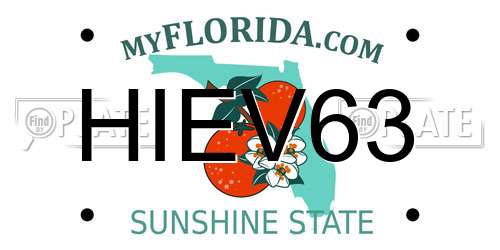 HIEV63 Florida License Plate