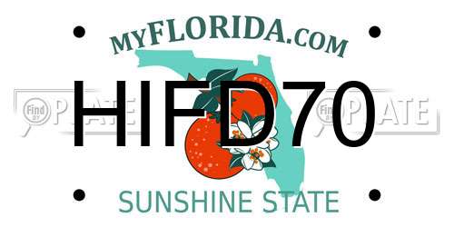 HIFD70 Florida License Plate