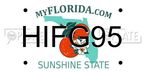 HIFG95 Florida License Plate