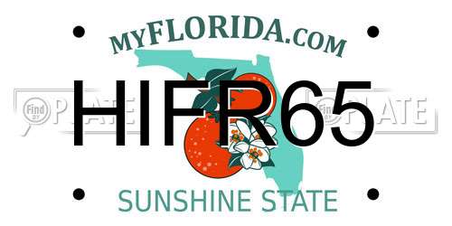 HIFR65 Florida License Plate