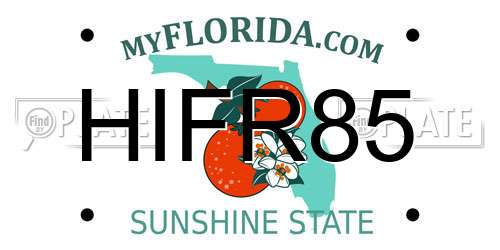 HIFR85 Florida License Plate