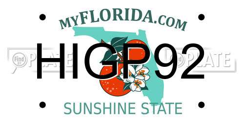 HIGP92 Florida License Plate