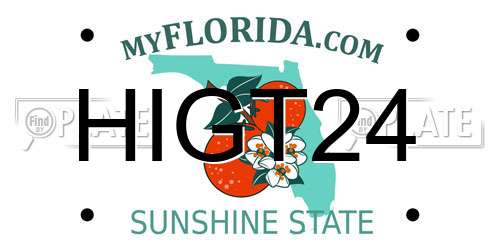 HIGT24 Florida License Plate