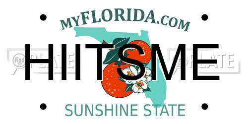 HIITSME Florida License Plate