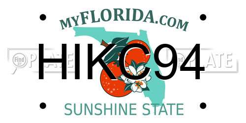 HIKC94 Florida License Plate