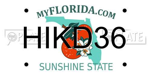 HIKD36 Florida License Plate