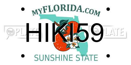 HIKI59 Florida License Plate