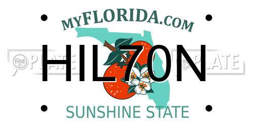 HIL70N Florida License Plate