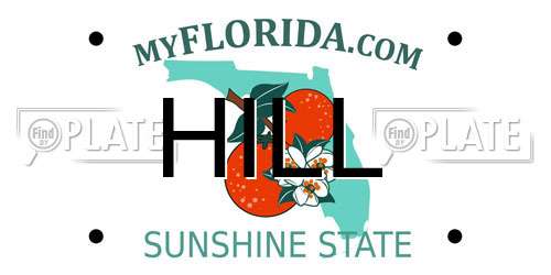 HILL Florida License Plate