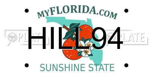 HILL94 Florida License Plate