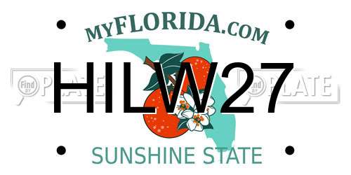 HILW27 Florida License Plate